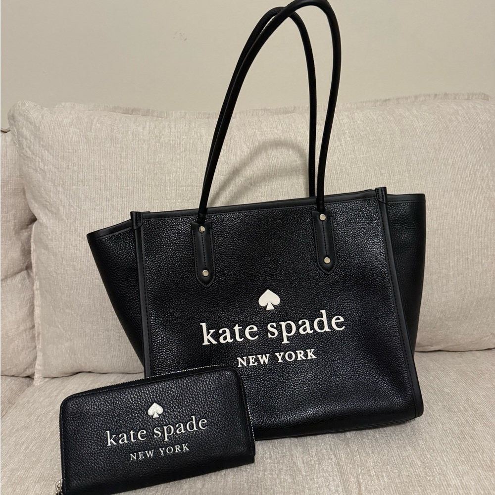 Kate Spade Black Tote and Wallet Set